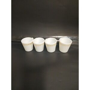 Set of 4 Vintage PYREX ~ Butterfly Gold ~‎ Coffee Cups #1410 NOS